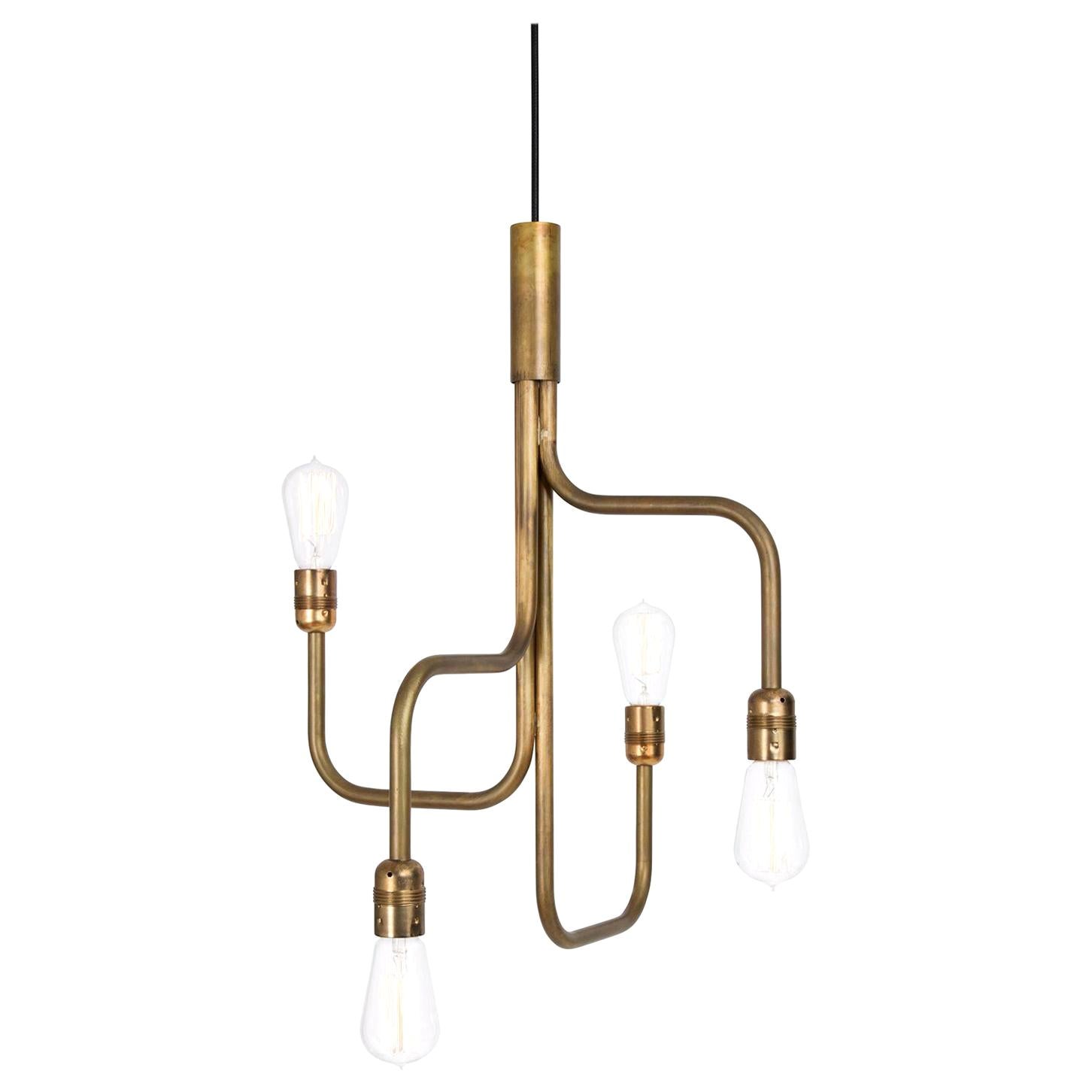 Sabina Grubbeson Strapatz Brass Ceiling Lamp by Konsthantverk For Sale