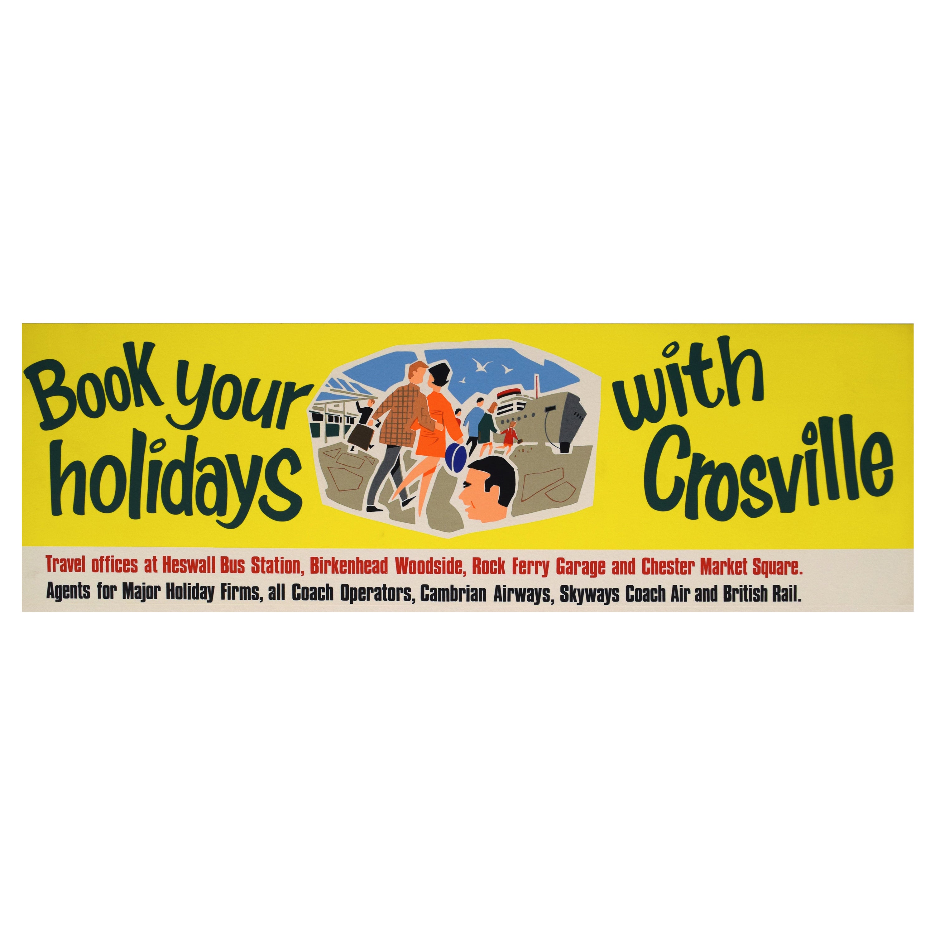 1960's Crosville Coach Poster For Sale