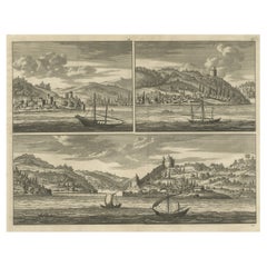 Antique Print of the Bosphorus and the Black Sea, Turkey
