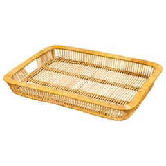 Rattan Tray Designed and Made by Artek in Finland During the 1960s