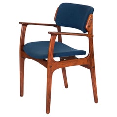 Vintage Danish Modern Rosewood Model 50 Arm Chair by Erik Buch
