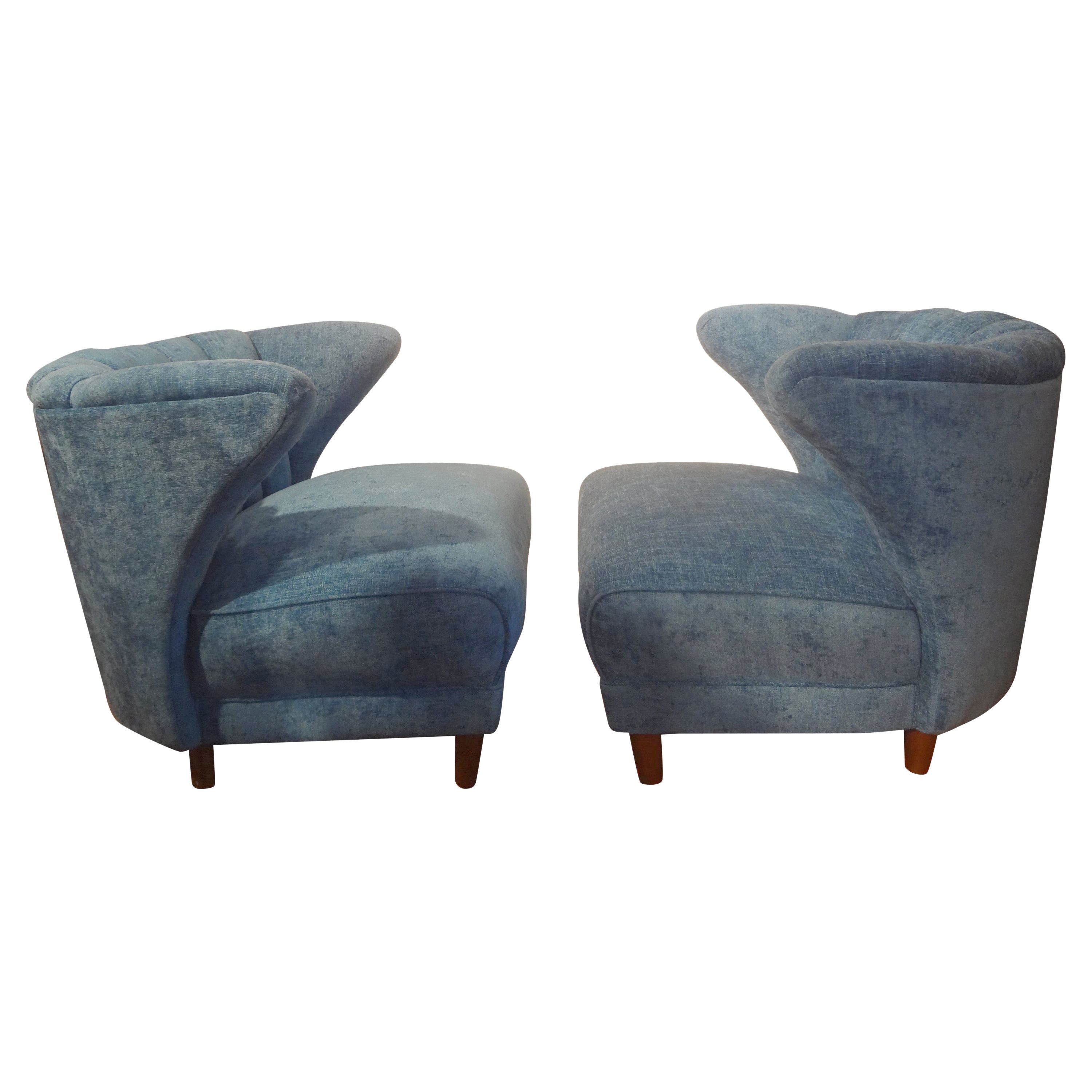 Pair Of Mid Century Modern Lounge Chairs By Karpen Of California