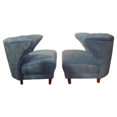 Pair Of Mid Century Modern Lounge Chairs By Karpen Of California