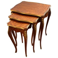 Late 19th Century French Set of 3 Nesting Tables