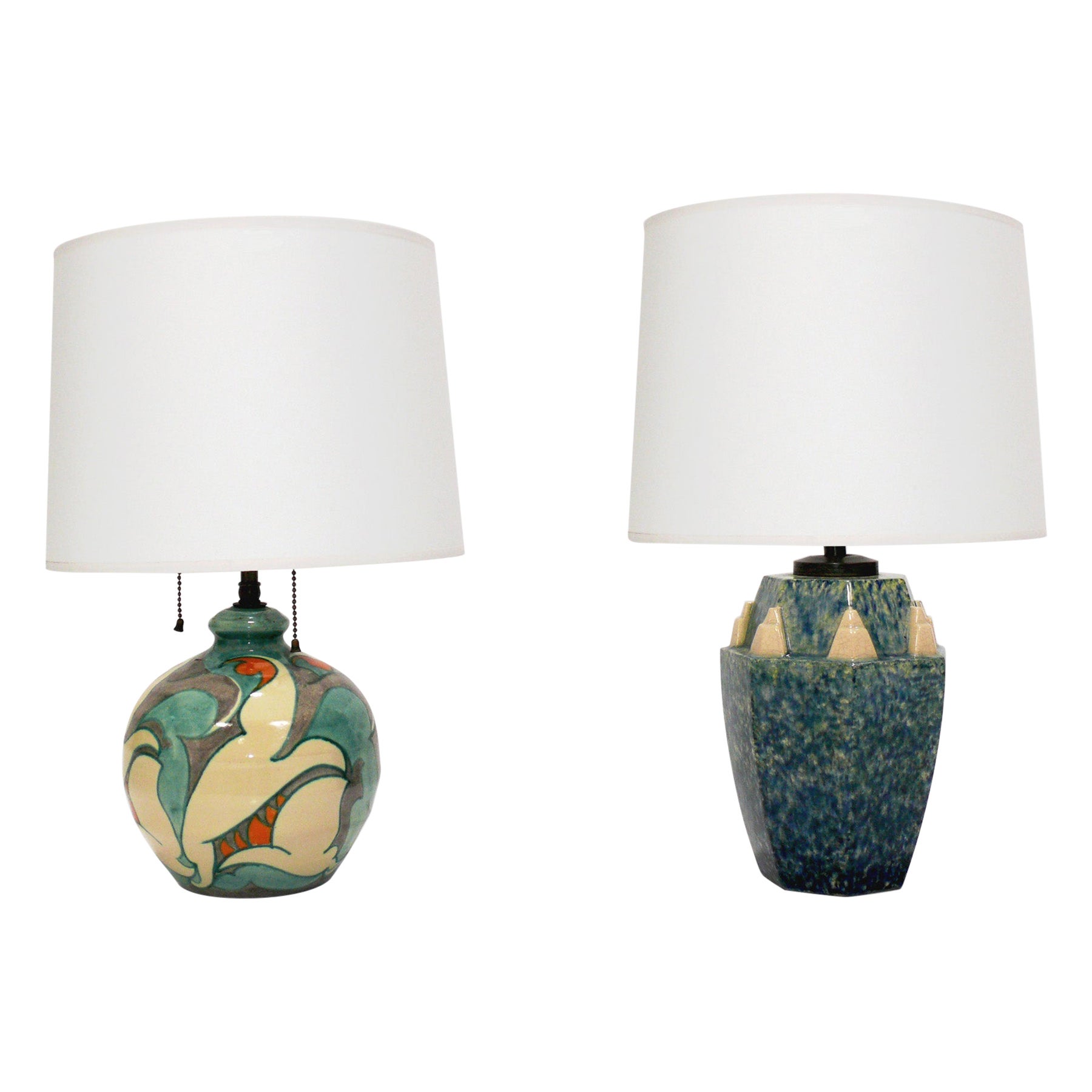 Ceramic Art Deco Table Lamp at 1stDibs