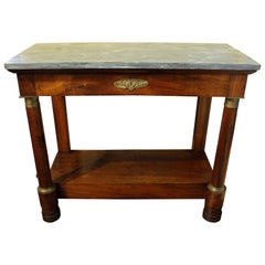 Antique Early 19th Century Marble Top Console Table