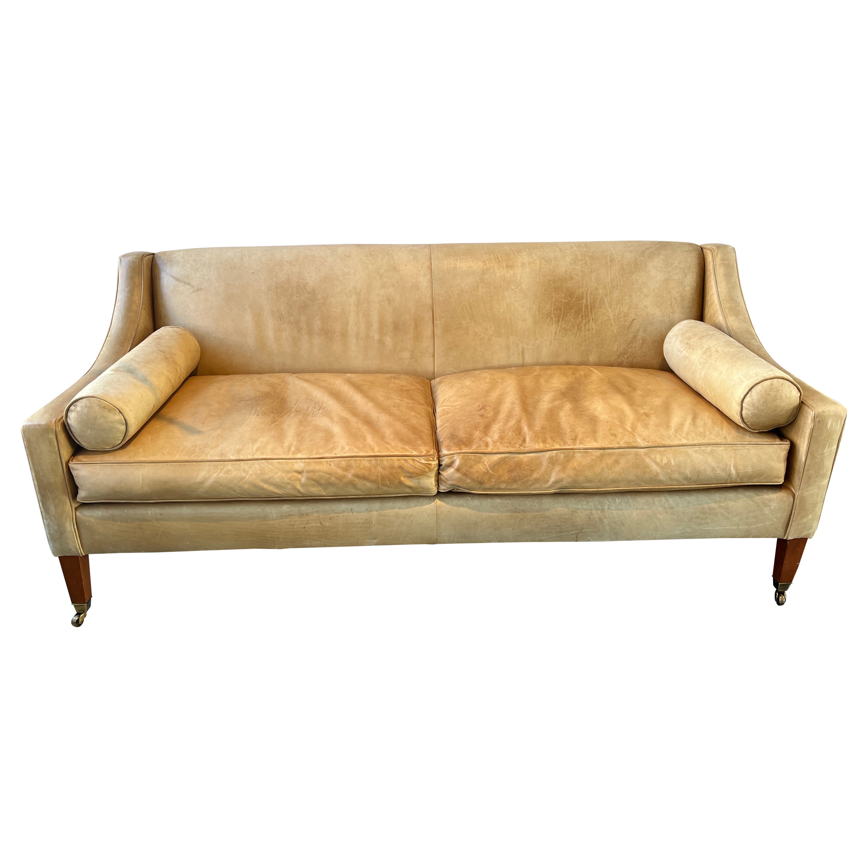 Tan Leather Ralph Lauren Couch