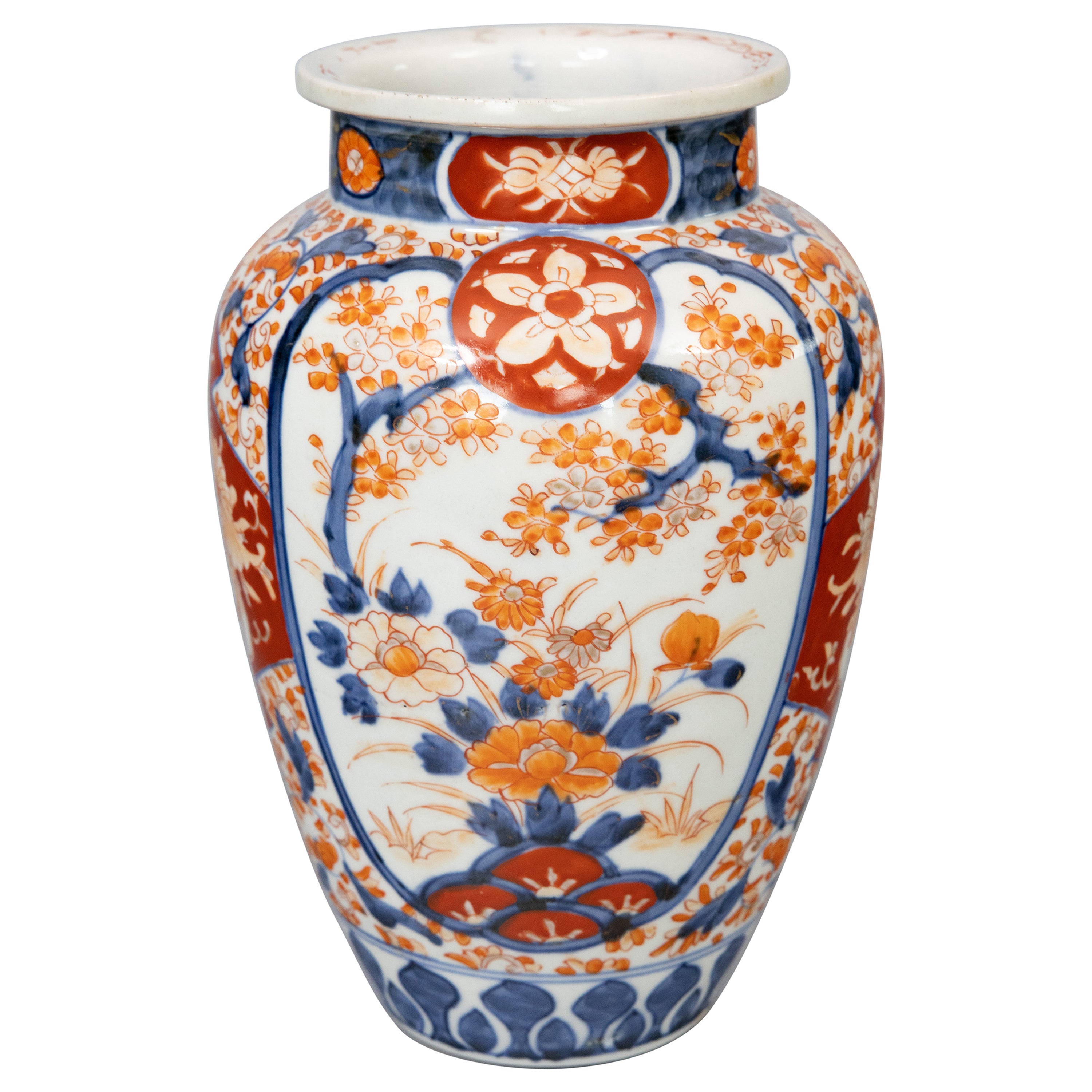 Antique 19th Century Japanese Imari Porcelain Vase For Sale