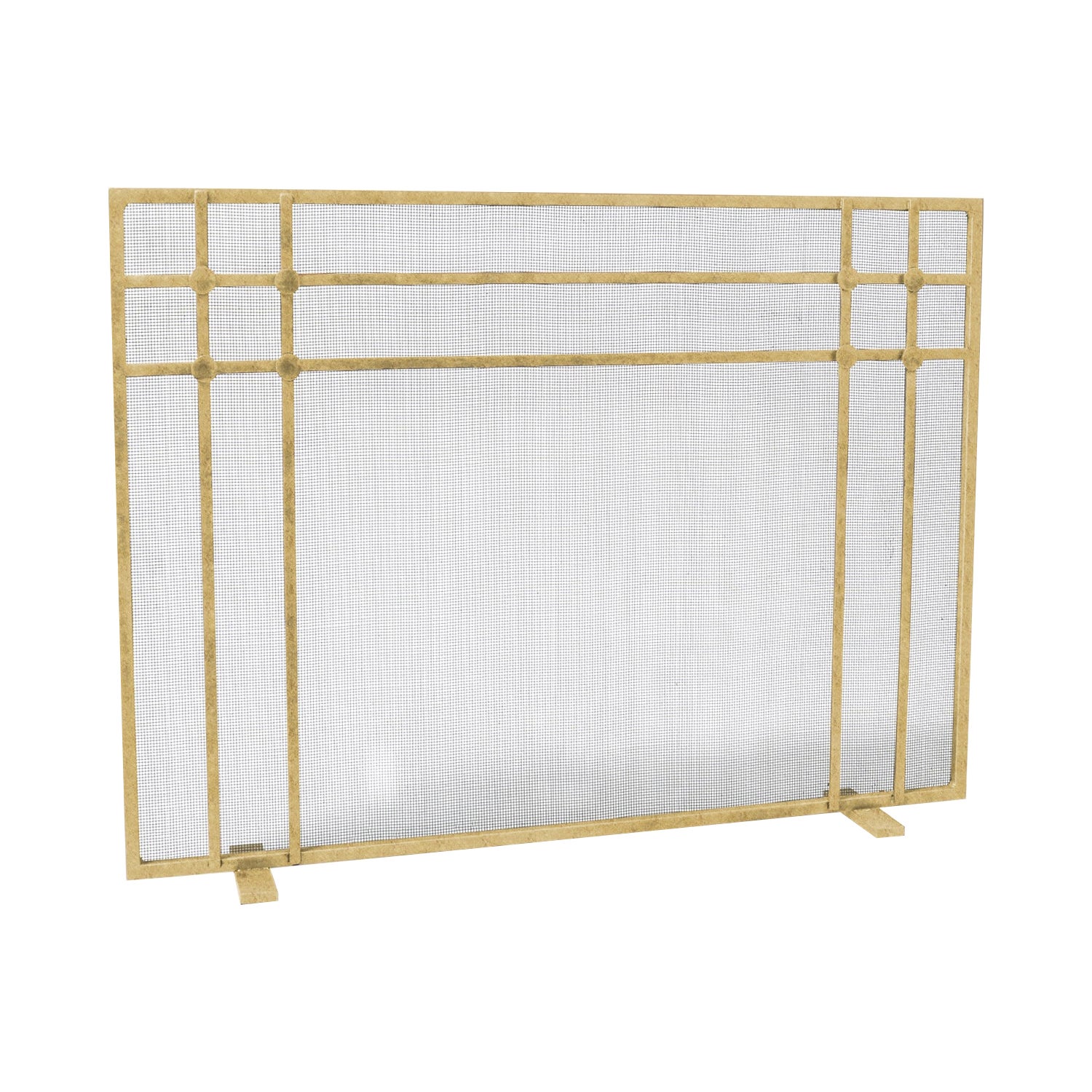 Henry Fireplace Screen in Brilliant Gold For Sale