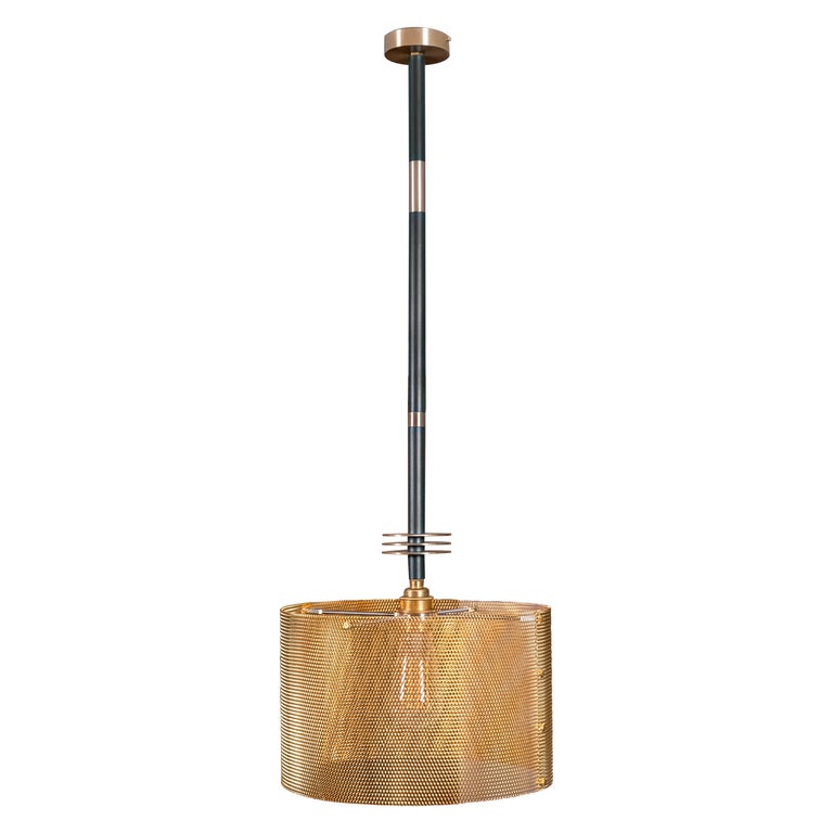 21st C Contemporary Marine Breynaert Pendant Lamp Brushed Brass Kaki