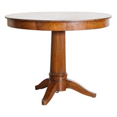 Italian, Veneto, Neoclassic Light Walnut 2-Drawer Center Table, ca. 1825