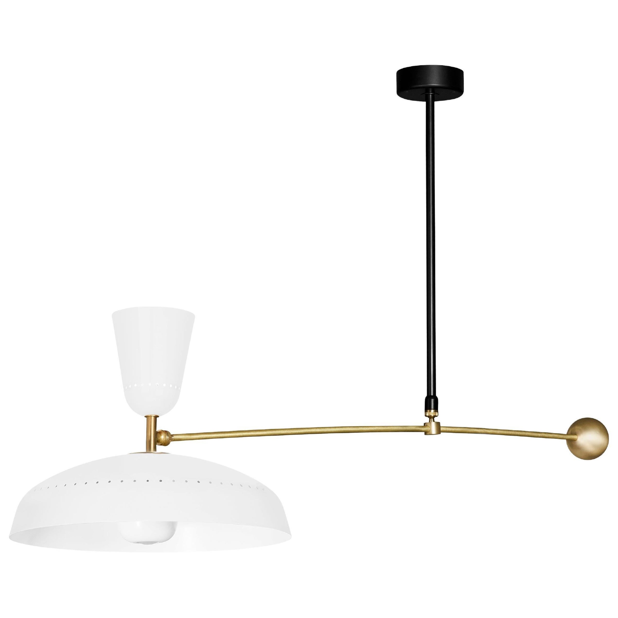 Large Pierre Guariche 'G1' Suspension Lamp for Sammode Studio in White