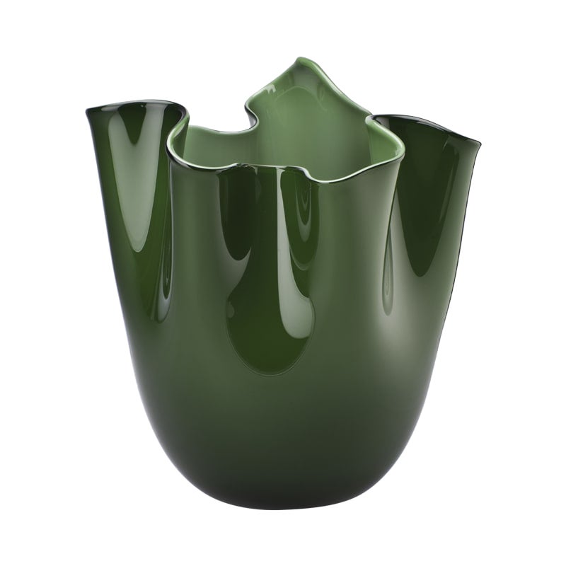 21st Century Fazzoletto Small Vase in Apple Green by Fulvio Bianconi E Paolo For Sale