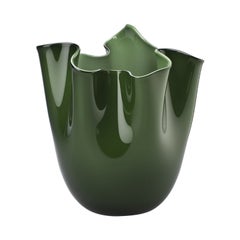 21st Century Fazzoletto Small Vase in Apple Green by Fulvio Bianconi E Paolo