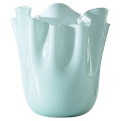 21st Century Fazzoletto Medium Glass Vase in Green Rio by Fulvio Bianconi