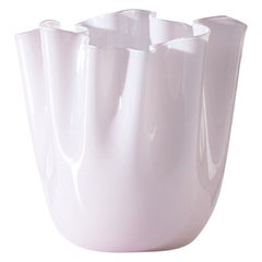 21st Century Fazzoletto Medium Vase in Rosa Cipria by Fulvio Bianconi E Paolo