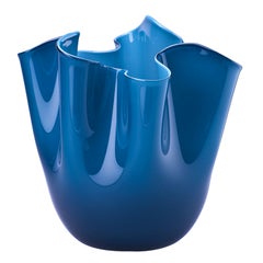 21st Century Fazzoletto Medium Glass Vase in Horizon by Fulvio Bianconi E Paolo