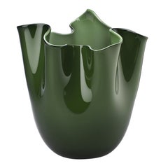 Grand vase Fazzoletto du 21ème siècle en vert pomme de Fulvio Bianconi E Paolo