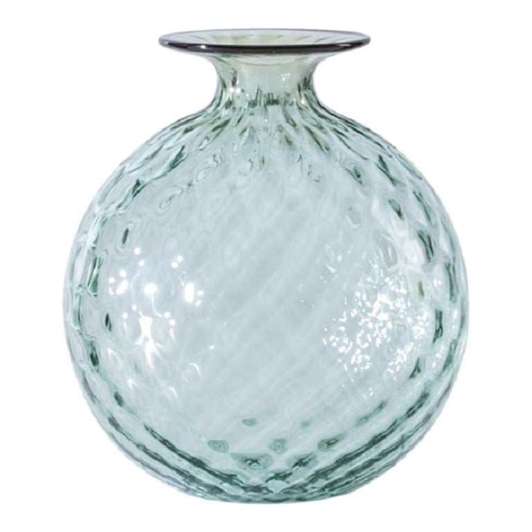21st Century Monofiori Balloton Extra Small Glass Vase in Blood Red/Green Rio