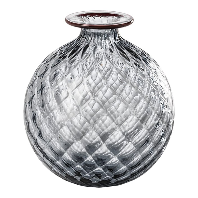 21st Century Monofiori Balloton Extra Small Glass Vase in Grape/Red by Venini For Sale
