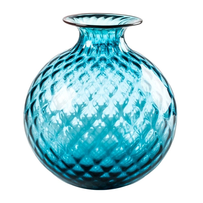 21st Century Monofiori Balloton Extra Small Glass Vase in Horizon/Red by Venini For Sale