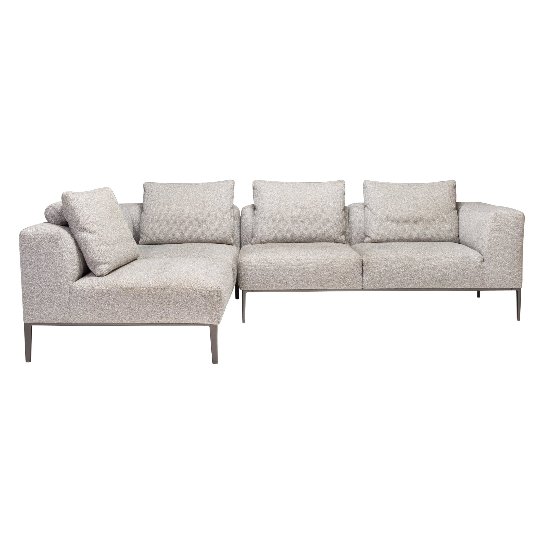 B&B Italia by Antonio Citterio Grey Fabric Michel Effe Corner Sofa