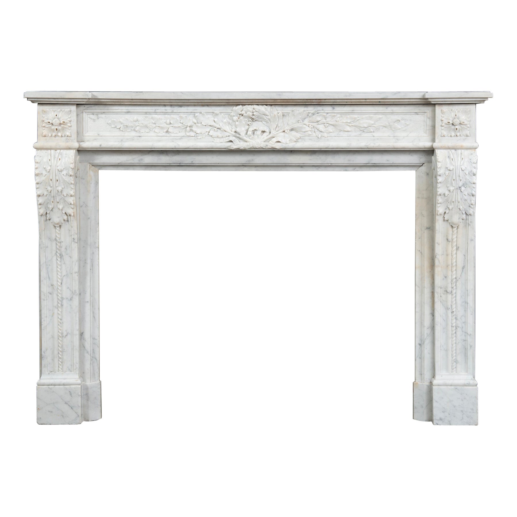Antique Fireplace Mantel in Louis XVI Style For Sale