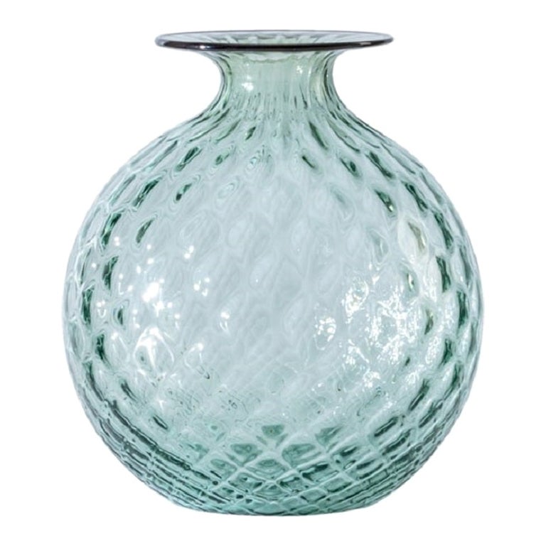 21st Century Monofiori Balloton Medium Glass Vase in Blood Red/Green Rio For Sale