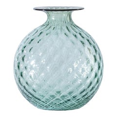 21st Century Monofiori Balloton Medium Glass Vase in Blood Red/Green Rio
