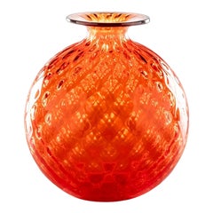 Große Monofiori Balloton-Glasvase in Orange/Rot von Venini, 21. Jahrhundert
