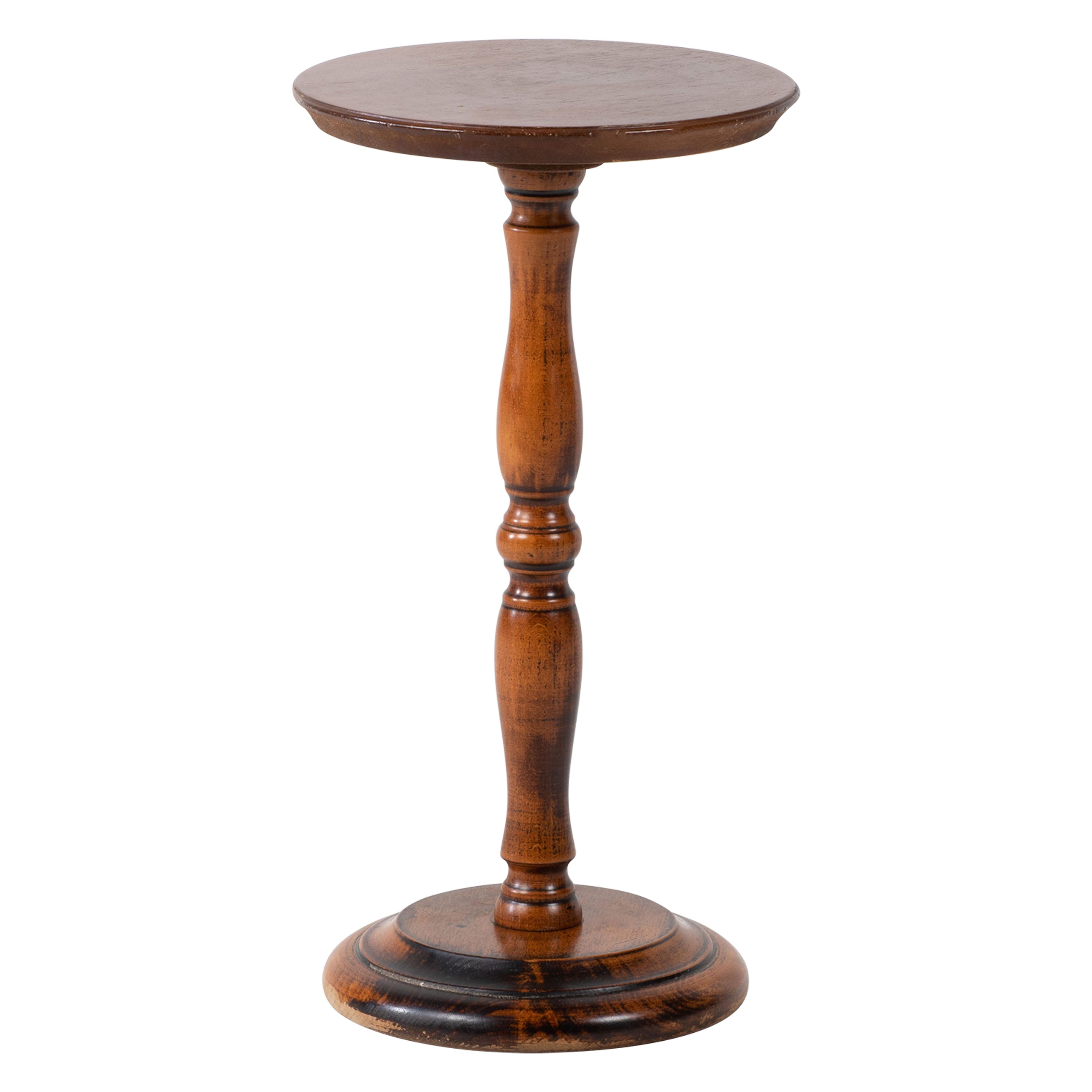 Vintage French Wood Side Table or Pedestal For Sale at 1stDibs