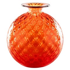 Extra große Monofiori Balloton-Glasvase in Orange/Rot von Venini, 21. Jahrhundert