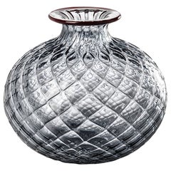 Petit vase en verre Monofiori Balloton couleur raisin/rouge, Venini, XXIe siècle