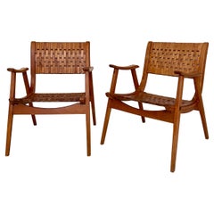 Pair of Bauhaus Lounge Chairs by Erich Dieckmann for Gelenka in Beechwood, 1930s