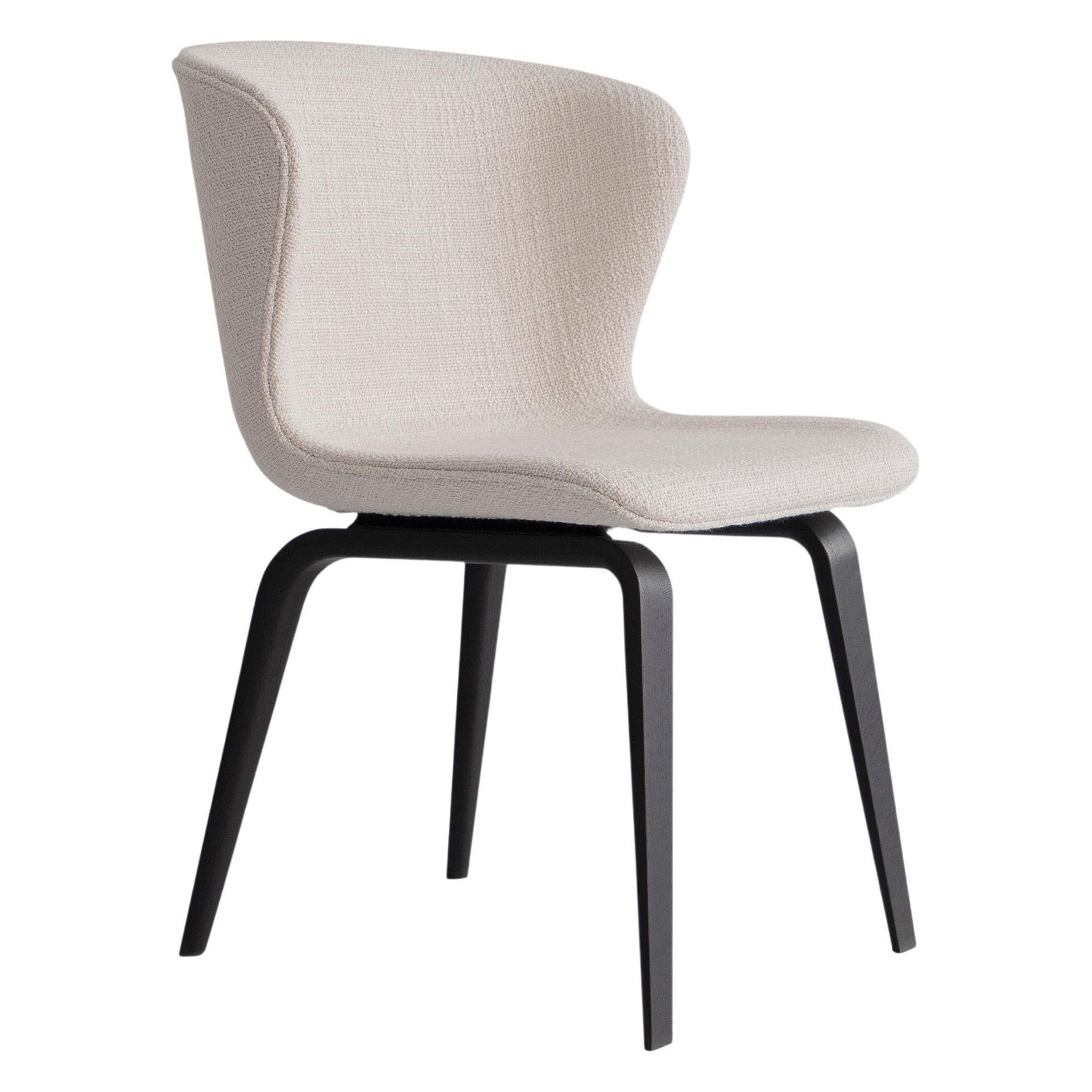 Contemporary Chair 'Pipe Wood' Black Wood, Karakorum