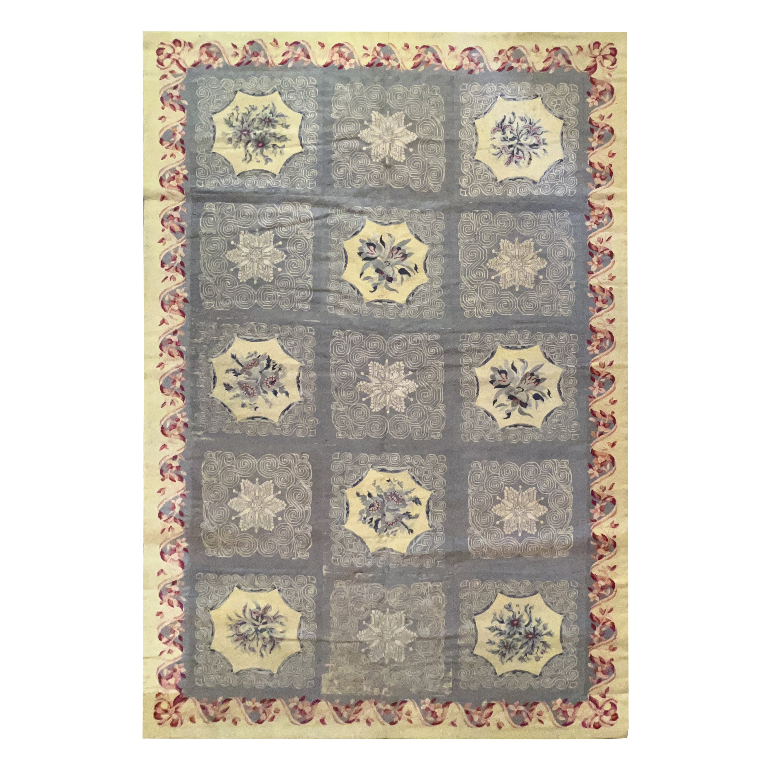 19th Century Needlepoint Rug, N° 1179 For Sale