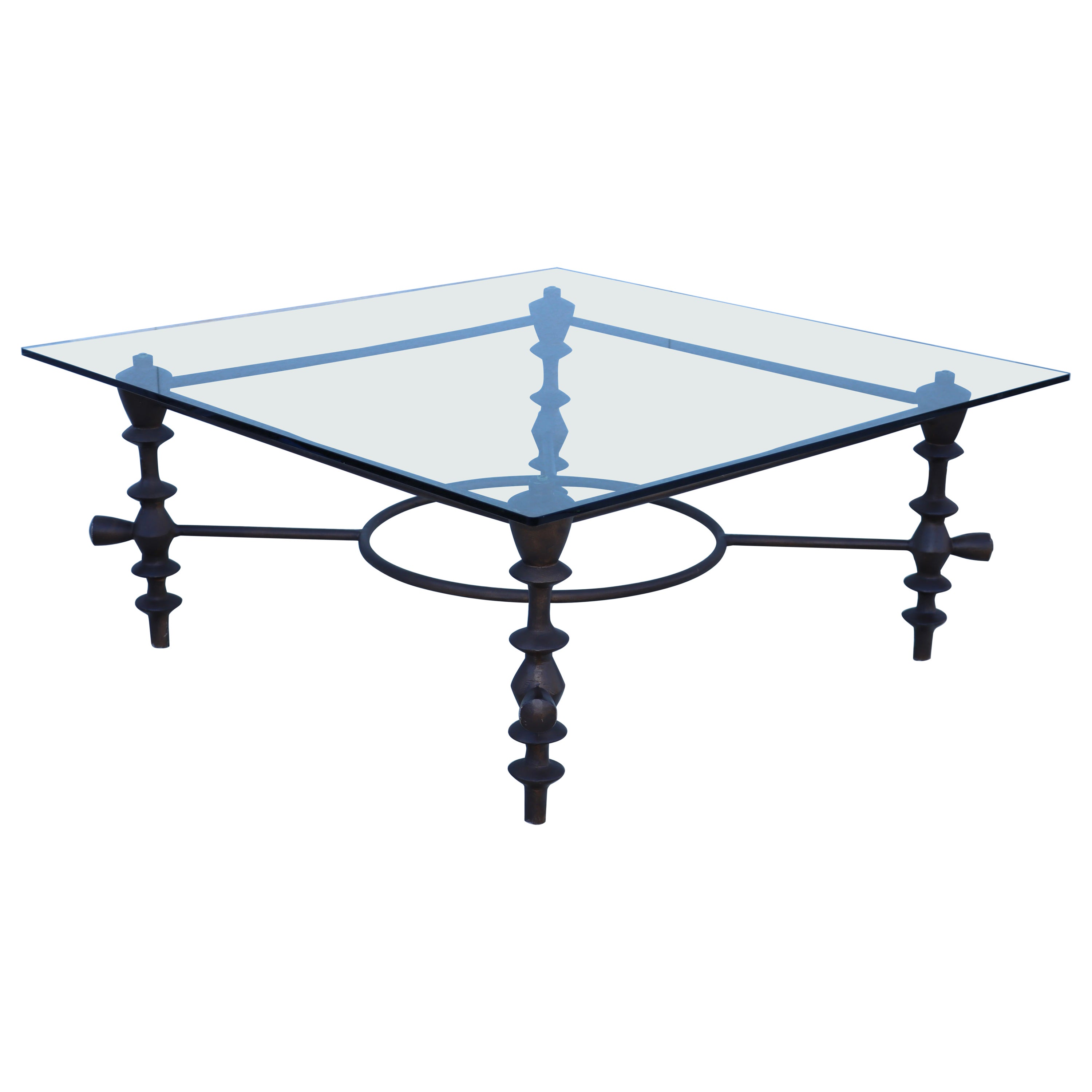 Grande table basse de style Diego Giacometti en vente