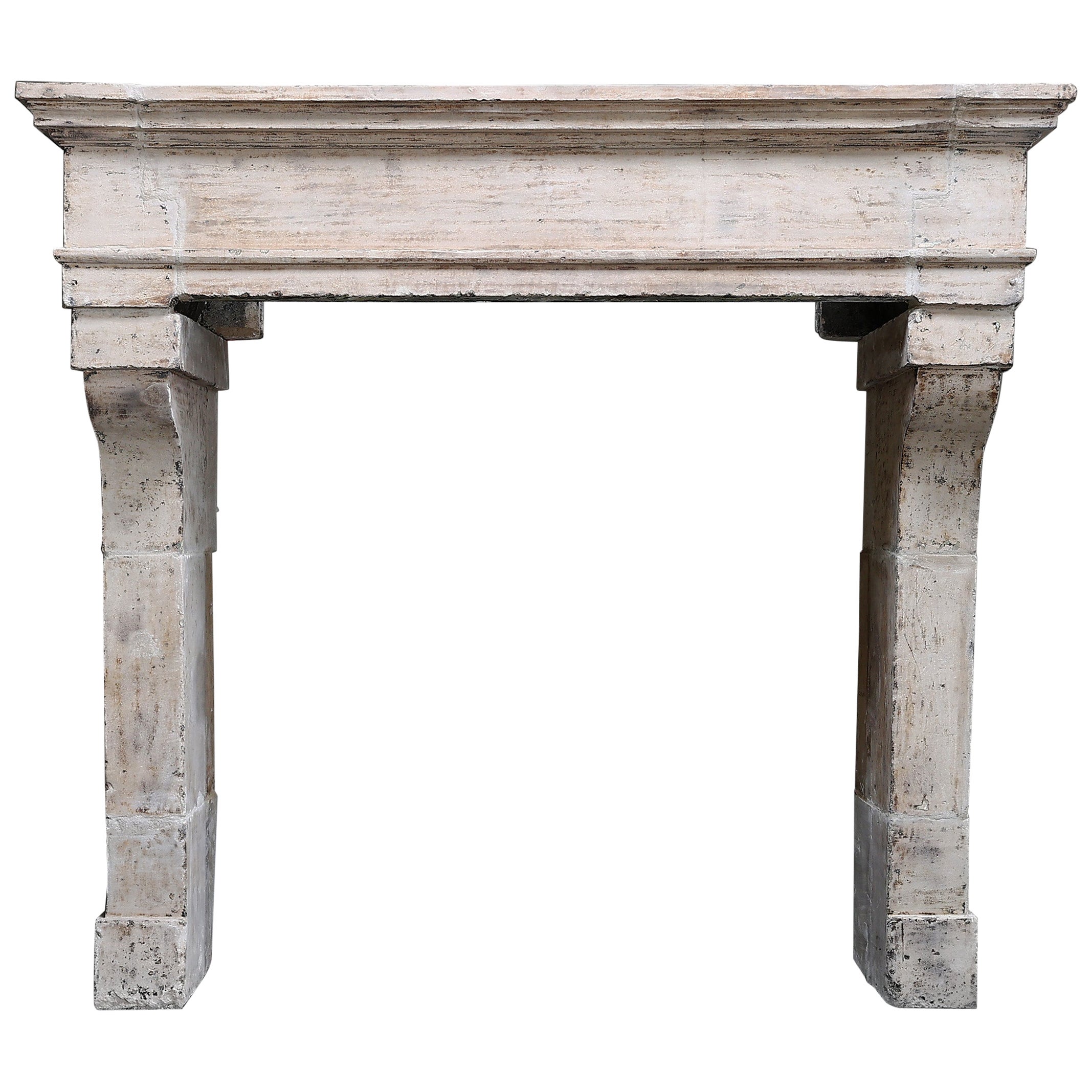 19th Century Fireplace of French Limestone For Sale at 1stDibs