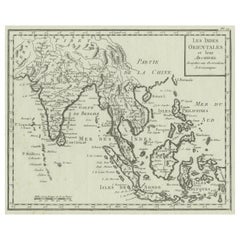 Antique Map of India, the East Indies and the Philippines