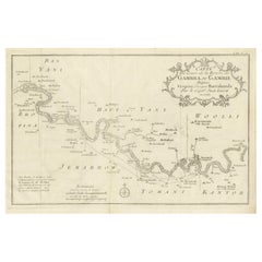Antique Map of Gambia, West Africa