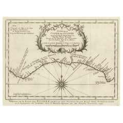 Carte ancienne de la côte de la Guinée, du Cap Apollonia au fleuve Volta