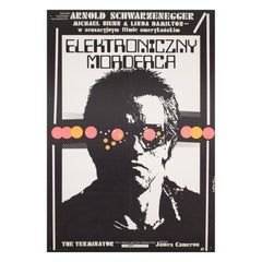 Vintage Terminator Polish Film Poster B1, Jakub Erol, 1987