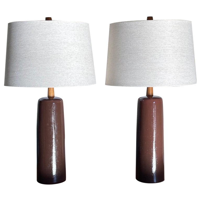 Jane and Gordon Martz Large Table Lamps, Marshall Studios, Ceramic For