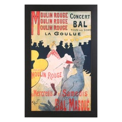 Antique Moulin Rouge Concert Bal Poster by Henri de Toulouse-Lautrec Nicely Framed 