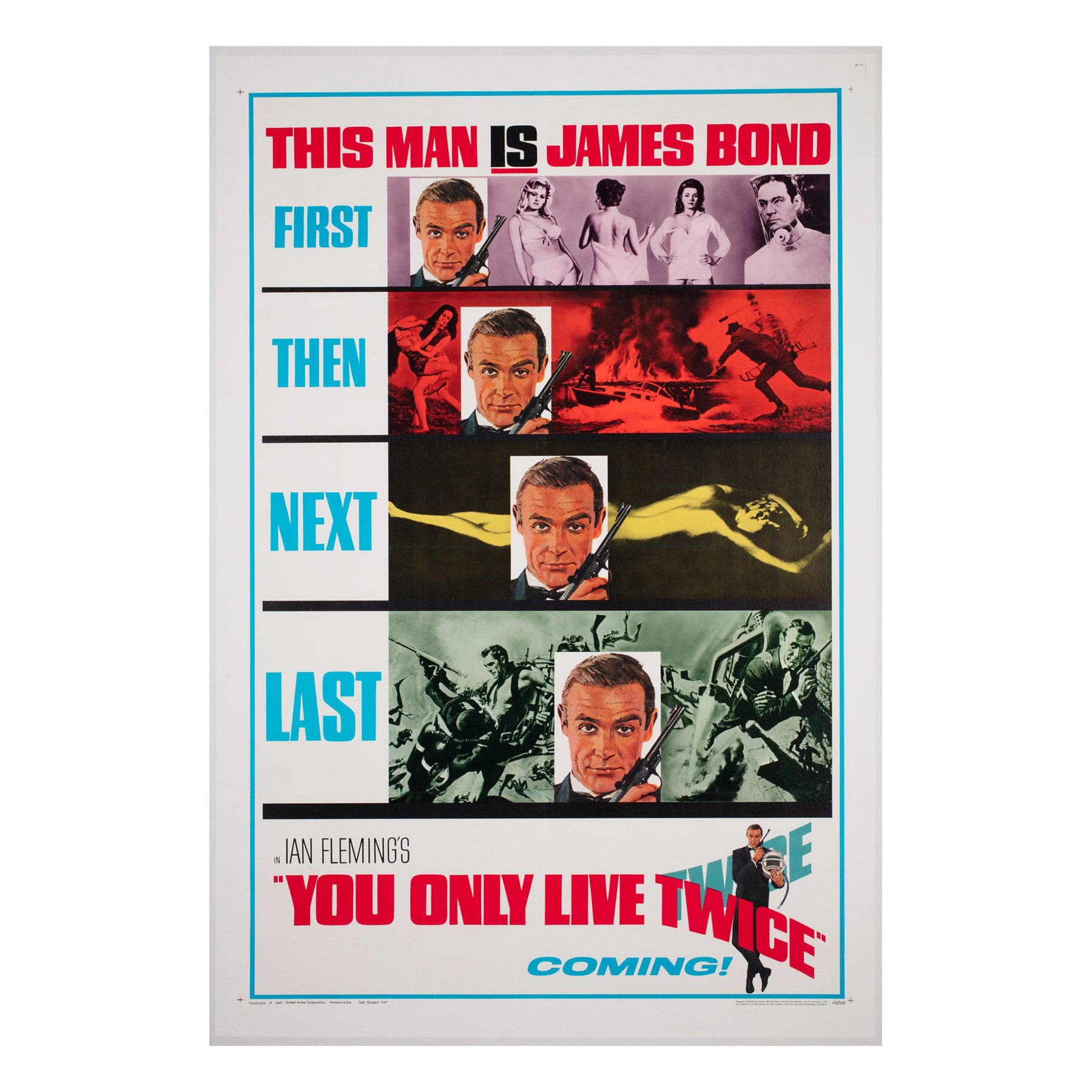 Affiche américaine du film « You Only Live Twice », 1967, Bond