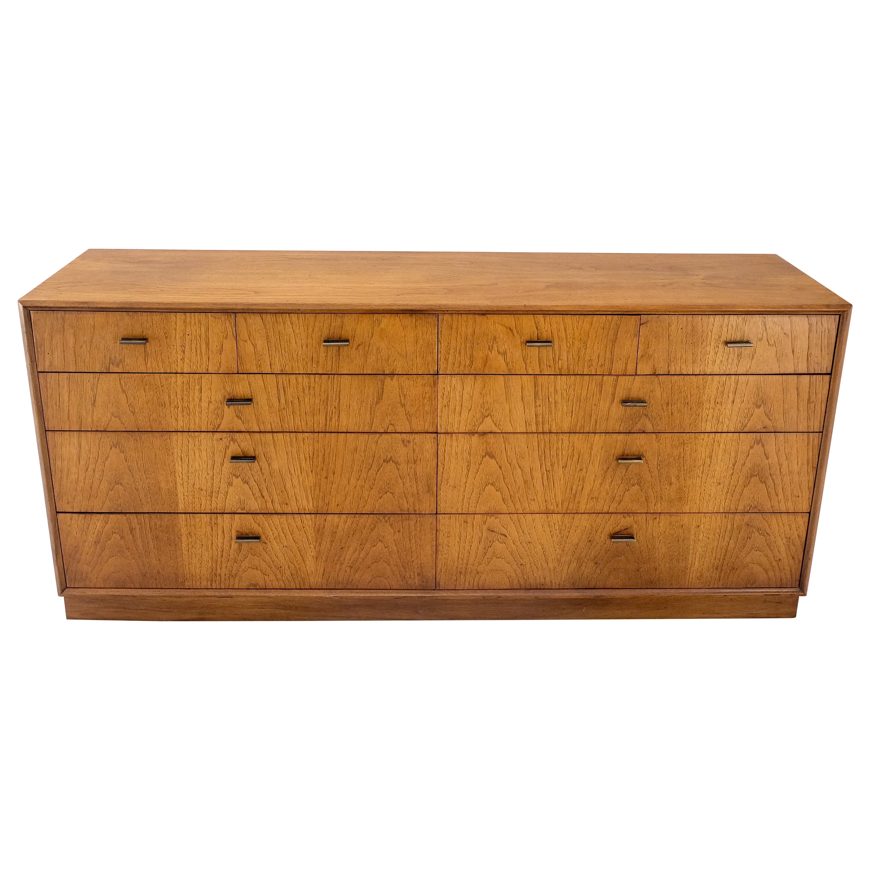 Campaña Estilo Mid Century Modern 10 Cajones Largo Cómoda Credenza ¡Menta!