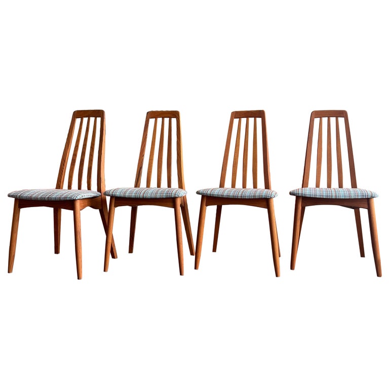 Set of 4 Teak Niels Koefoed Hornslet "Eva" Dining Chairs For Sale at
