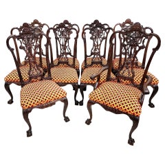 10 Antique Chippendale Dining Chairs Mahogany as Featured in Forbes Magazine