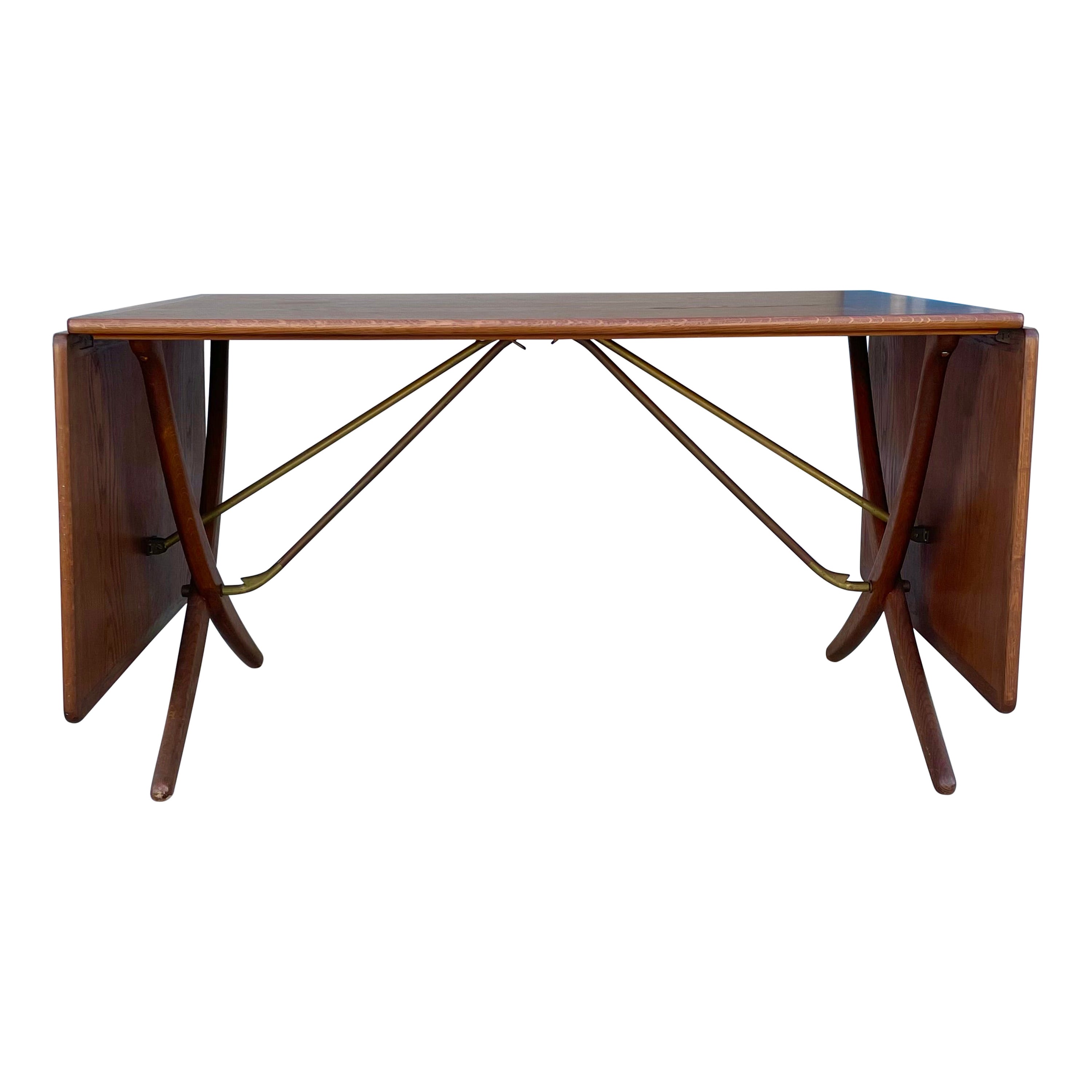 Danish Modern AT-304 Teak and Oak Dining Table by Hans J. Wegner For Sale