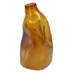 105 Ltr Forms, Amber, Handmade Glass Object by Vogel Studio